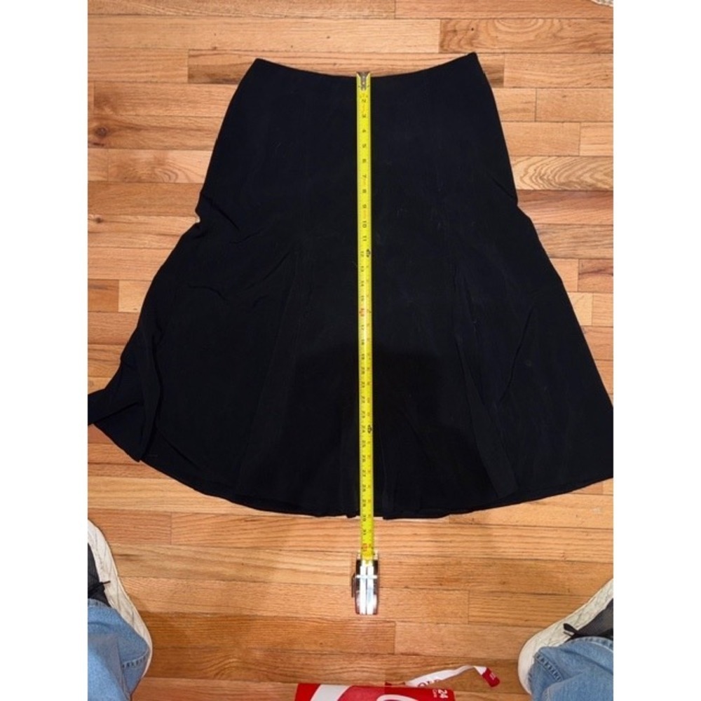 Dressbarn Black Flared Skirt Women Size 12 Paneled Stretch Style 205402 T56-4